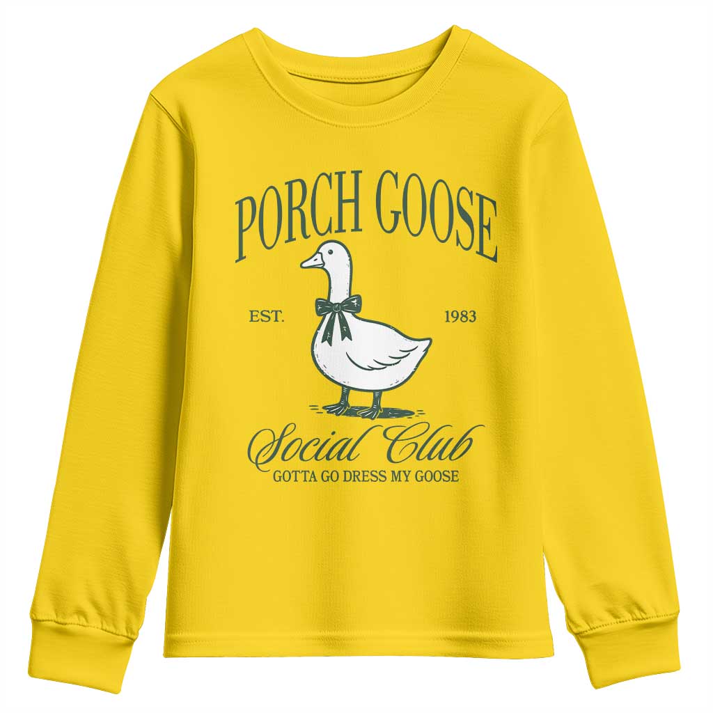 Porch Goose Youth Sweatshirt Cute Garden Club Vibes Moms Grandmas
