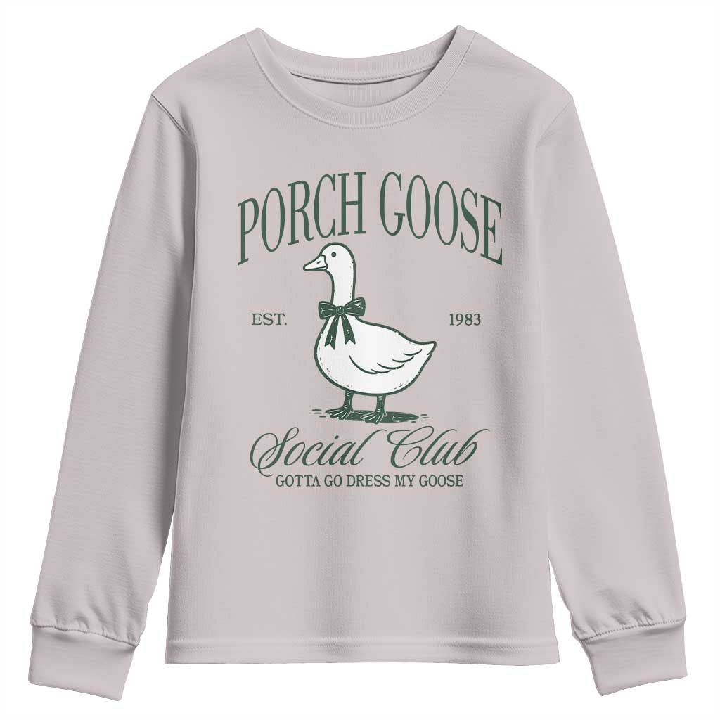 Porch Goose Youth Sweatshirt Cute Garden Club Vibes Moms Grandmas