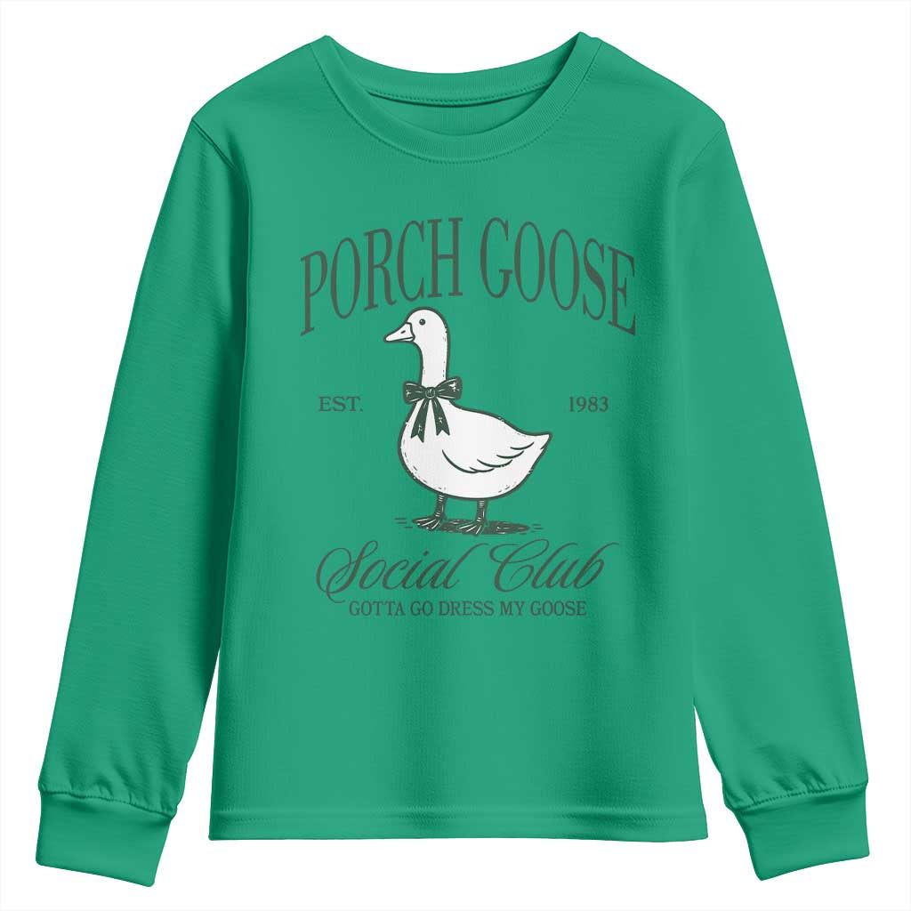 Porch Goose Youth Sweatshirt Cute Garden Club Vibes Moms Grandmas
