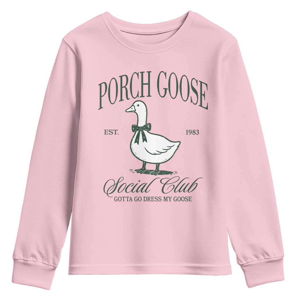 Porch Goose Youth Sweatshirt Cute Garden Club Vibes Moms Grandmas