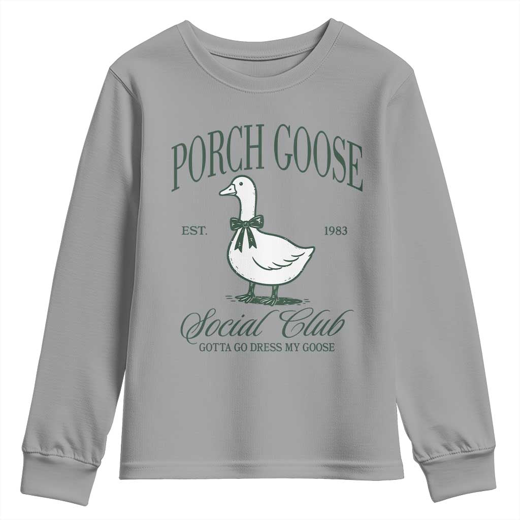 Porch Goose Youth Sweatshirt Cute Garden Club Vibes Moms Grandmas