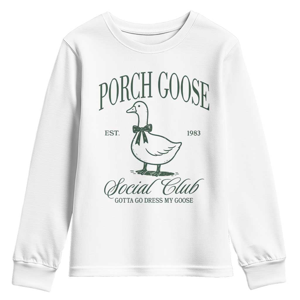 Porch Goose Youth Sweatshirt Cute Garden Club Vibes Moms Grandmas