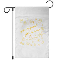 Pregnant Girl Summer Garden Flag Cute Beach Summer Pregnancy Announcement Baby Shower