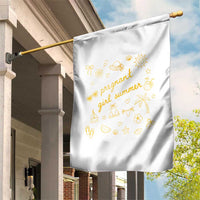 Pregnant Girl Summer Garden Flag Cute Beach Summer Pregnancy Announcement Baby Shower