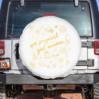 Pregnant Girl Summer Spare Tire Cover Cute Beach Summer Pregnancy Announcement Baby Shower