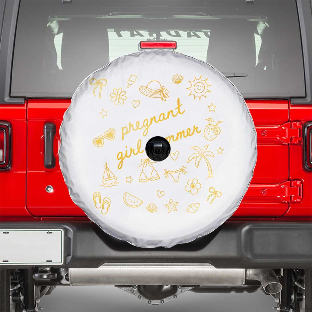 Pregnant Girl Summer Spare Tire Cover Cute Beach Summer Pregnancy Announcement Baby Shower