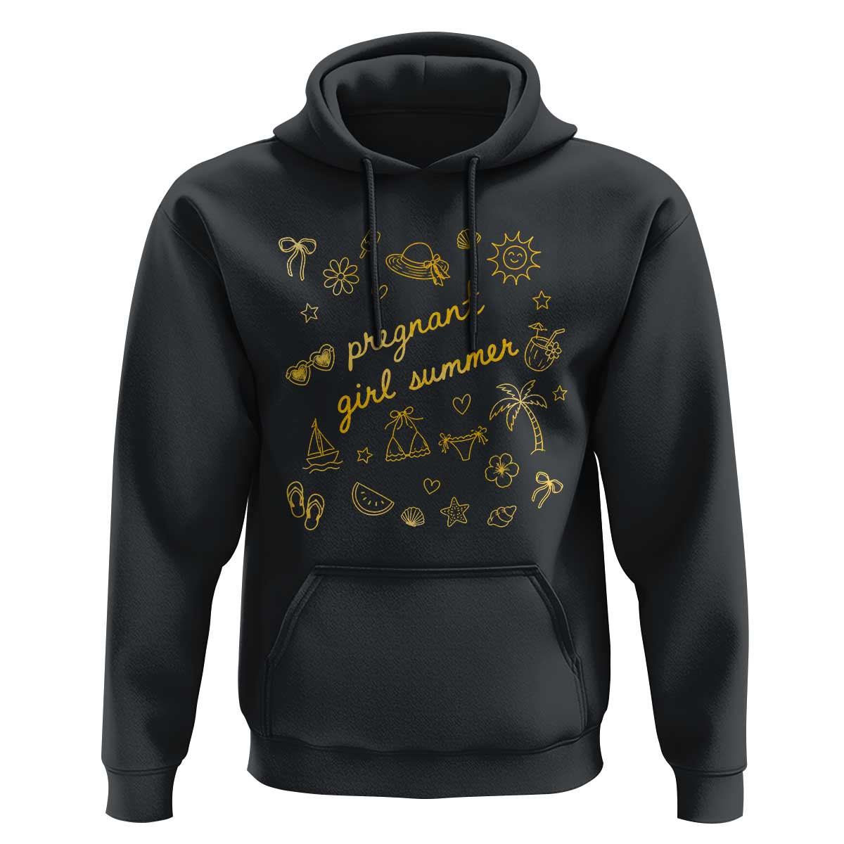 Pregnant Girl Summer Hoodie Cute Beach Summer Pregnancy Announcement Baby Shower