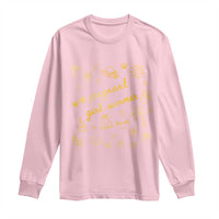 Pregnant Girl Summer Long Sleeve Shirt Cute Beach Summer Pregnancy Announcement Baby Shower