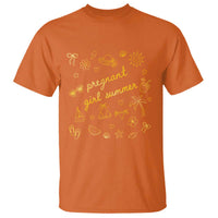Pregnant Girl Summer T Shirt Cute Beach Summer Pregnancy Announcement Baby Shower