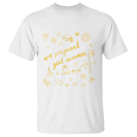 Pregnant Girl Summer T Shirt Cute Beach Summer Pregnancy Announcement Baby Shower