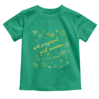 Pregnant Girl Summer Toddler T Shirt Cute Beach Summer Pregnancy Announcement Baby Shower