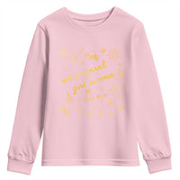 Pregnant Girl Summer Youth Sweatshirt Cute Beach Summer Pregnancy Announcement Baby Shower