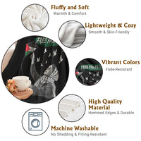 Free Palestine Throw Blanket Gaza Palestinian Flag - Wonder Print Shop