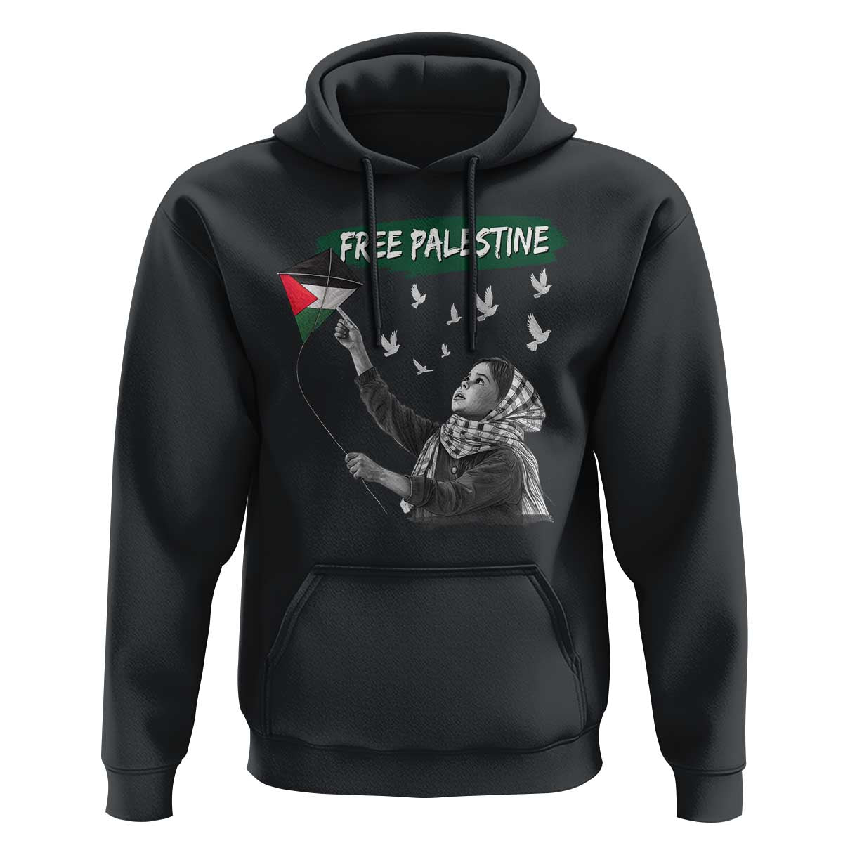 Free Palestine Hoodie Gaza Palestinian Flag - Wonder Print Shop