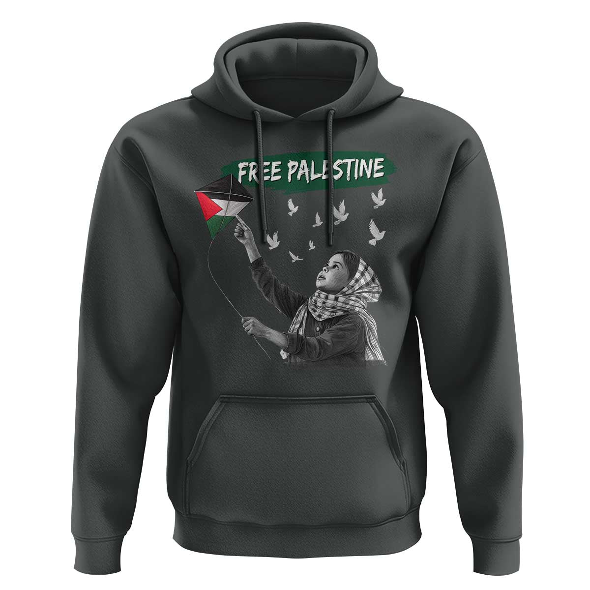 Free Palestine Hoodie Gaza Palestinian Flag - Wonder Print Shop