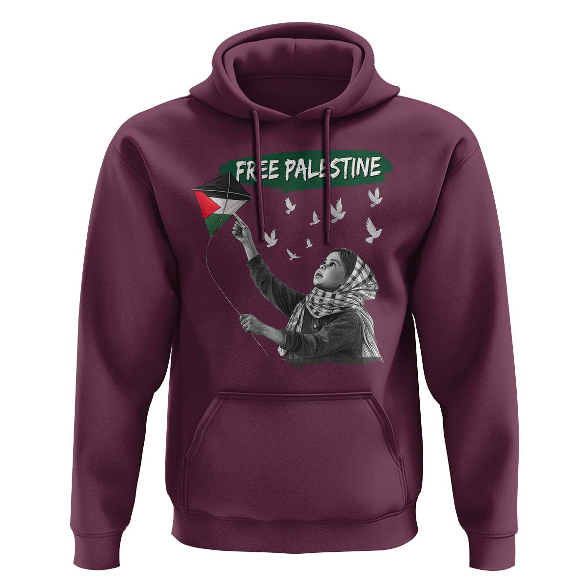 Free Palestine Hoodie Gaza Palestinian Flag - Wonder Print Shop