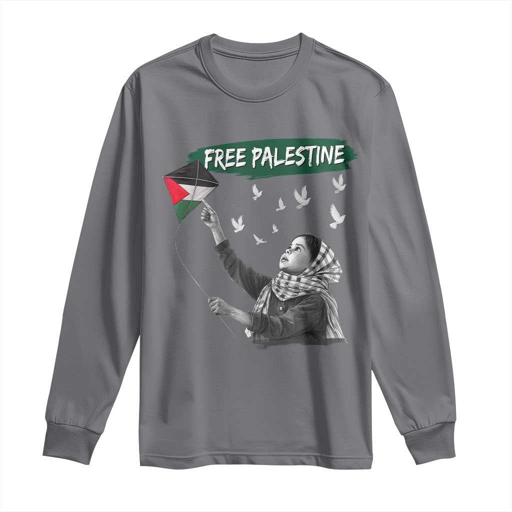 Free Palestine Long Sleeve Shirt Gaza Palestinian Flag - Wonder Print Shop