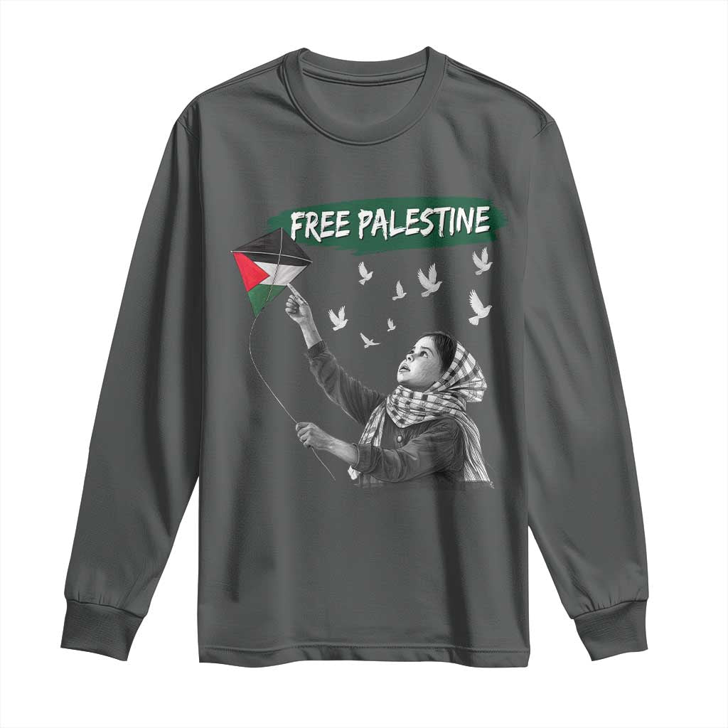 Free Palestine Long Sleeve Shirt Gaza Palestinian Flag - Wonder Print Shop