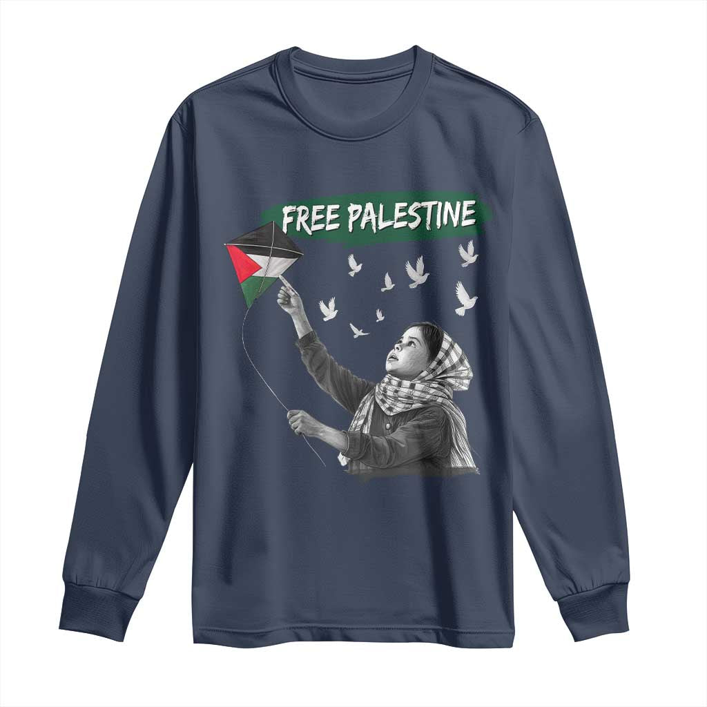 Free Palestine Long Sleeve Shirt Gaza Palestinian Flag - Wonder Print Shop