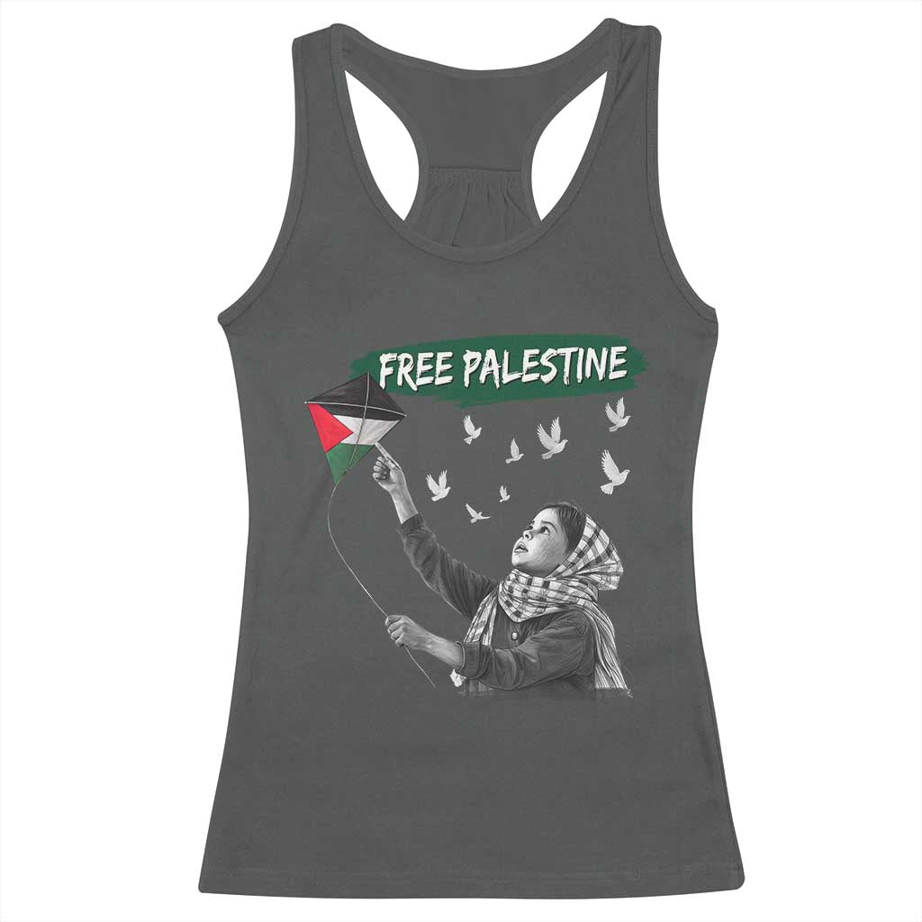 Free Palestine Racerback Tank Top Gaza Palestinian Flag - Wonder Print Shop