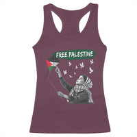 Free Palestine Racerback Tank Top Gaza Palestinian Flag - Wonder Print Shop