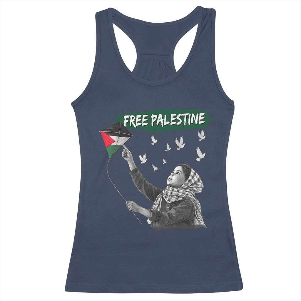 Free Palestine Racerback Tank Top Gaza Palestinian Flag - Wonder Print Shop