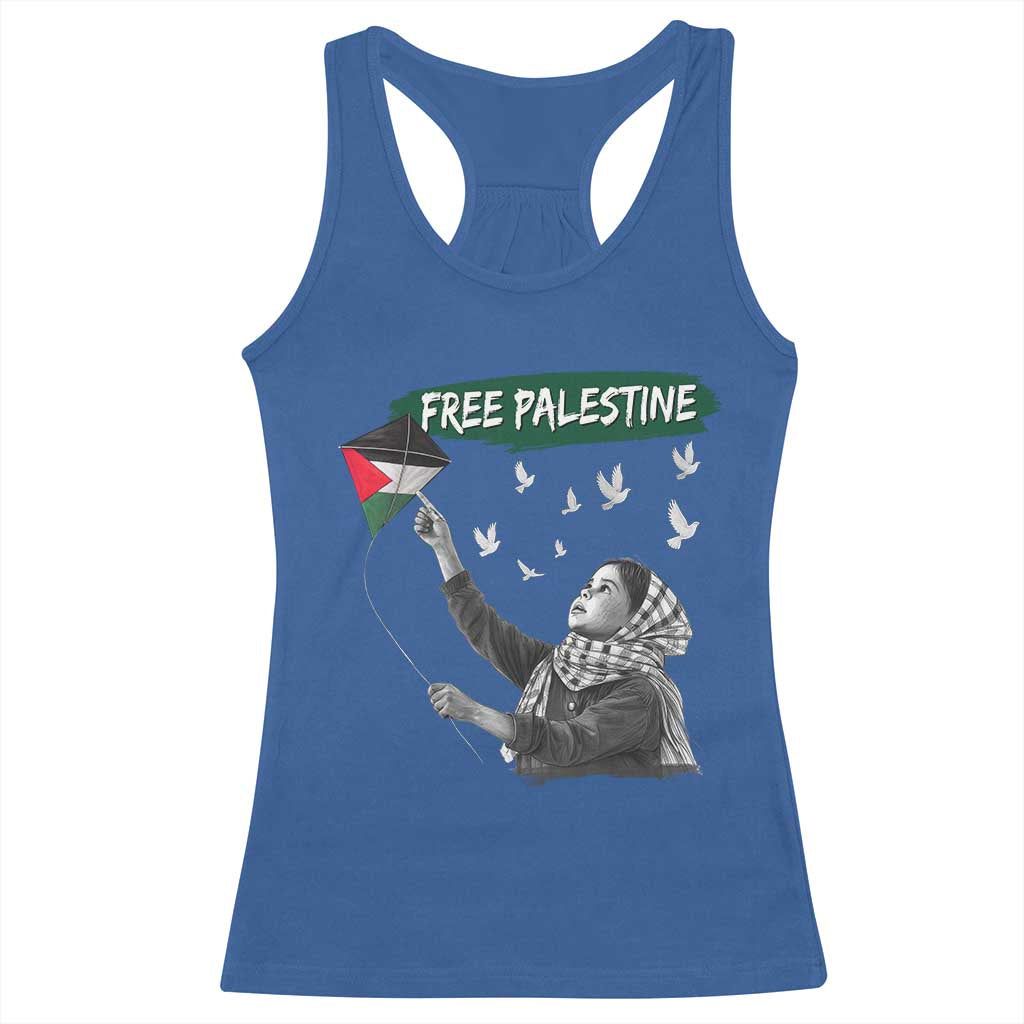 Free Palestine Racerback Tank Top Gaza Palestinian Flag - Wonder Print Shop