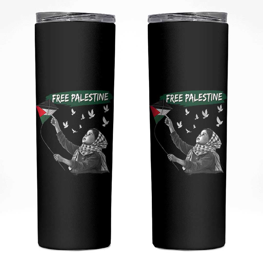 Free Palestine Skinny Tumbler Gaza Palestinian Flag - Wonder Print Shop