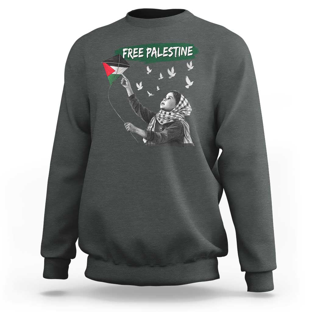 Free Palestine Sweatshirt Gaza Palestinian Flag - Wonder Print Shop
