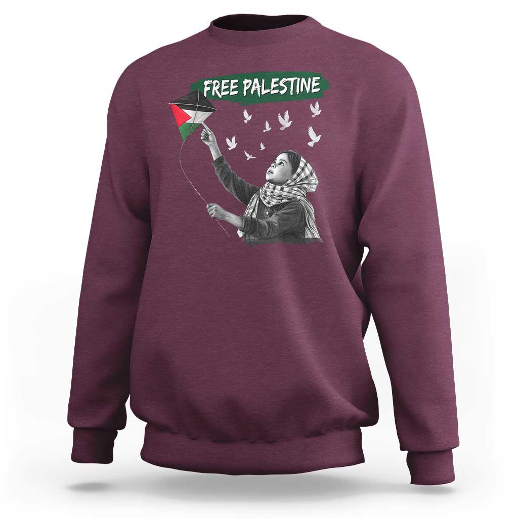 Free Palestine Sweatshirt Gaza Palestinian Flag - Wonder Print Shop