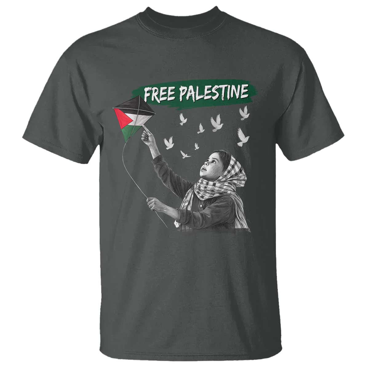 Free Palestine T Shirt Gaza Palestinian Flag - Wonder Print Shop