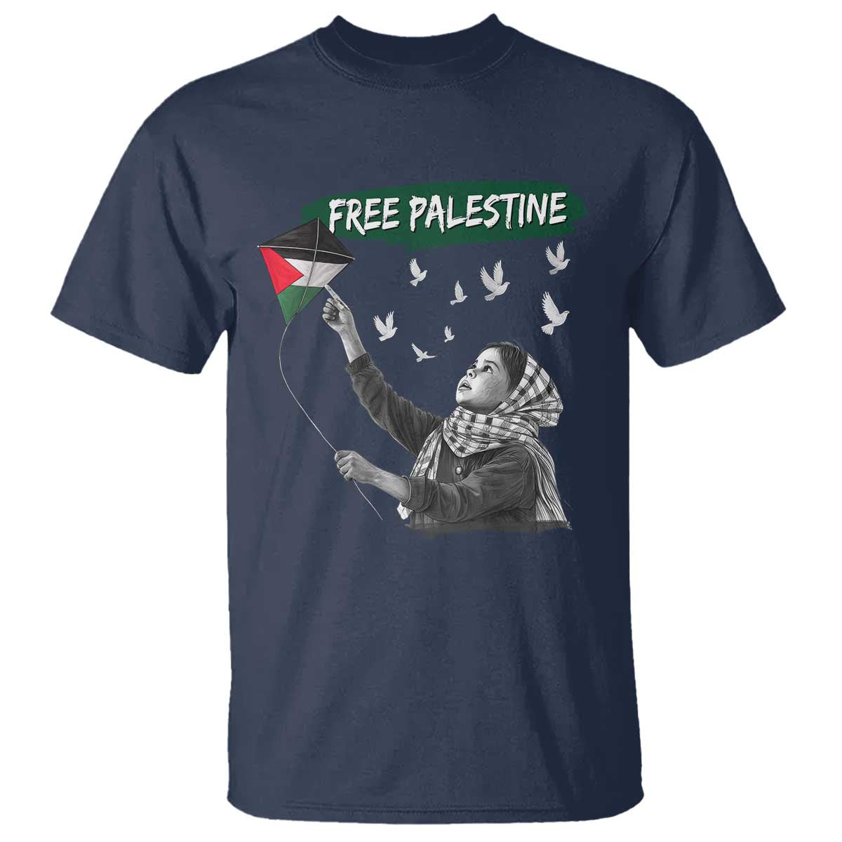 Free Palestine T Shirt Gaza Palestinian Flag - Wonder Print Shop