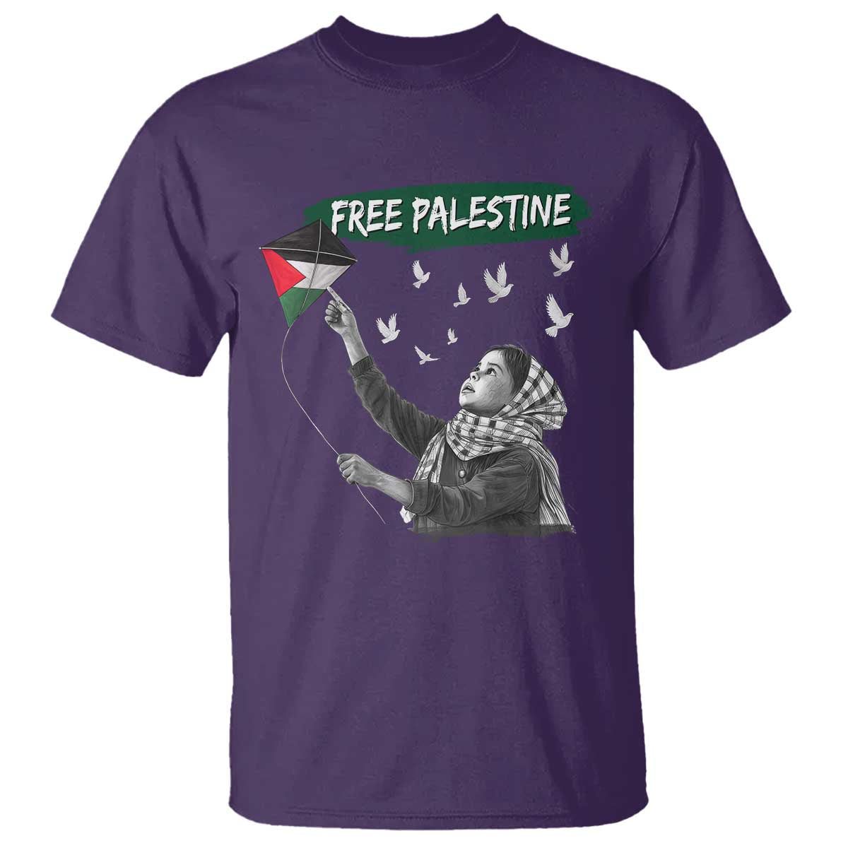 Free Palestine T Shirt Gaza Palestinian Flag - Wonder Print Shop