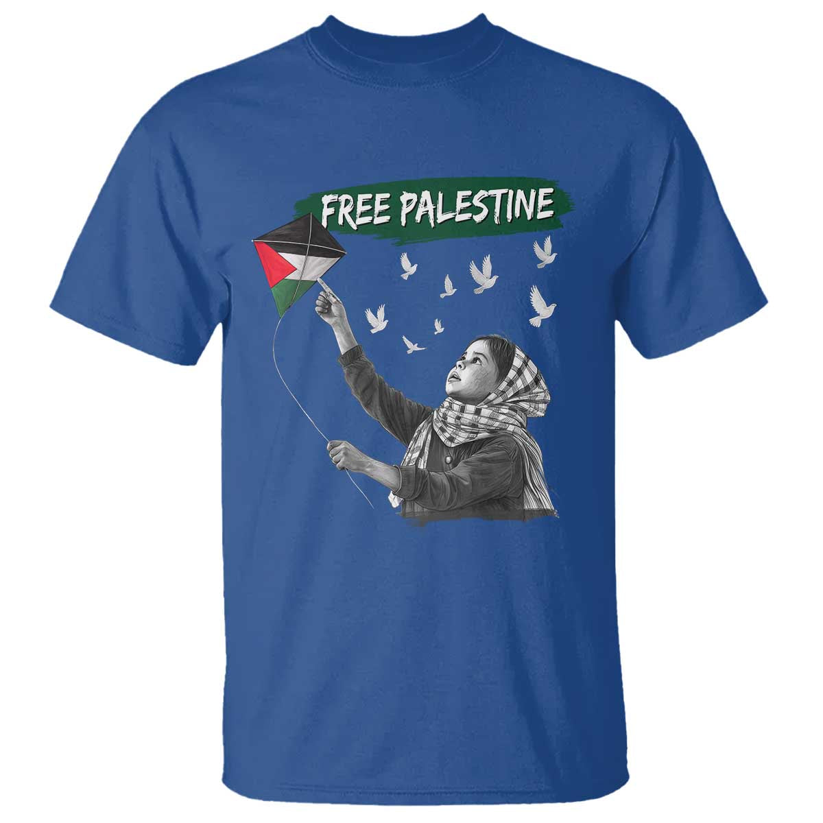 Free Palestine T Shirt Gaza Palestinian Flag - Wonder Print Shop