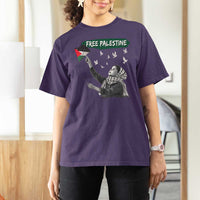 Free Palestine T Shirt For Women Gaza Palestinian Flag - Wonder Print Shop