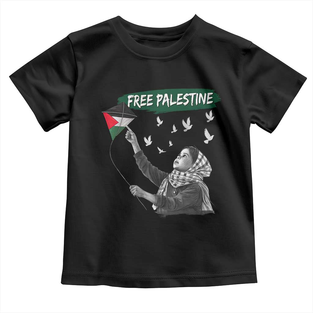 Free Palestine Toddler T Shirt Gaza Palestinian Flag - Wonder Print Shop