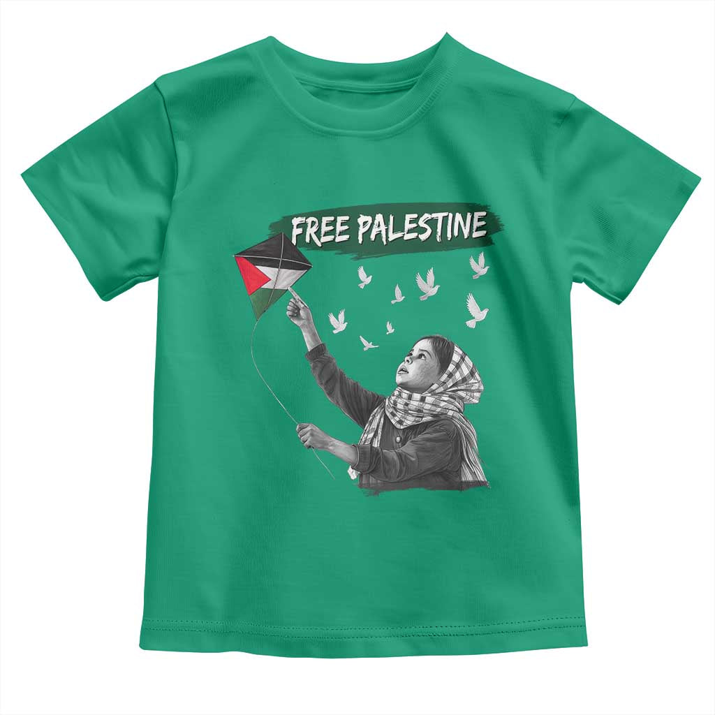 Free Palestine Toddler T Shirt Gaza Palestinian Flag - Wonder Print Shop