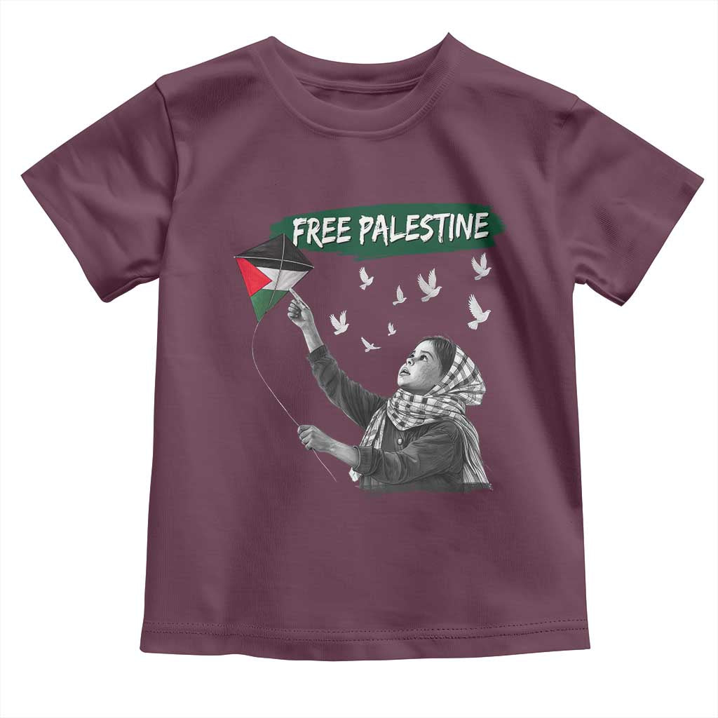 Free Palestine Toddler T Shirt Gaza Palestinian Flag - Wonder Print Shop