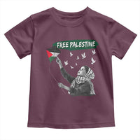 Free Palestine Toddler T Shirt Gaza Palestinian Flag - Wonder Print Shop
