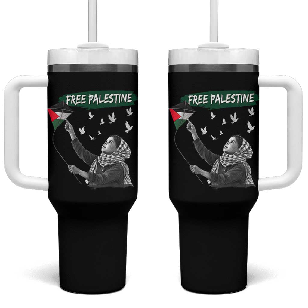 Free Palestine Tumbler With Handle Gaza Palestinian Flag - Wonder Print Shop