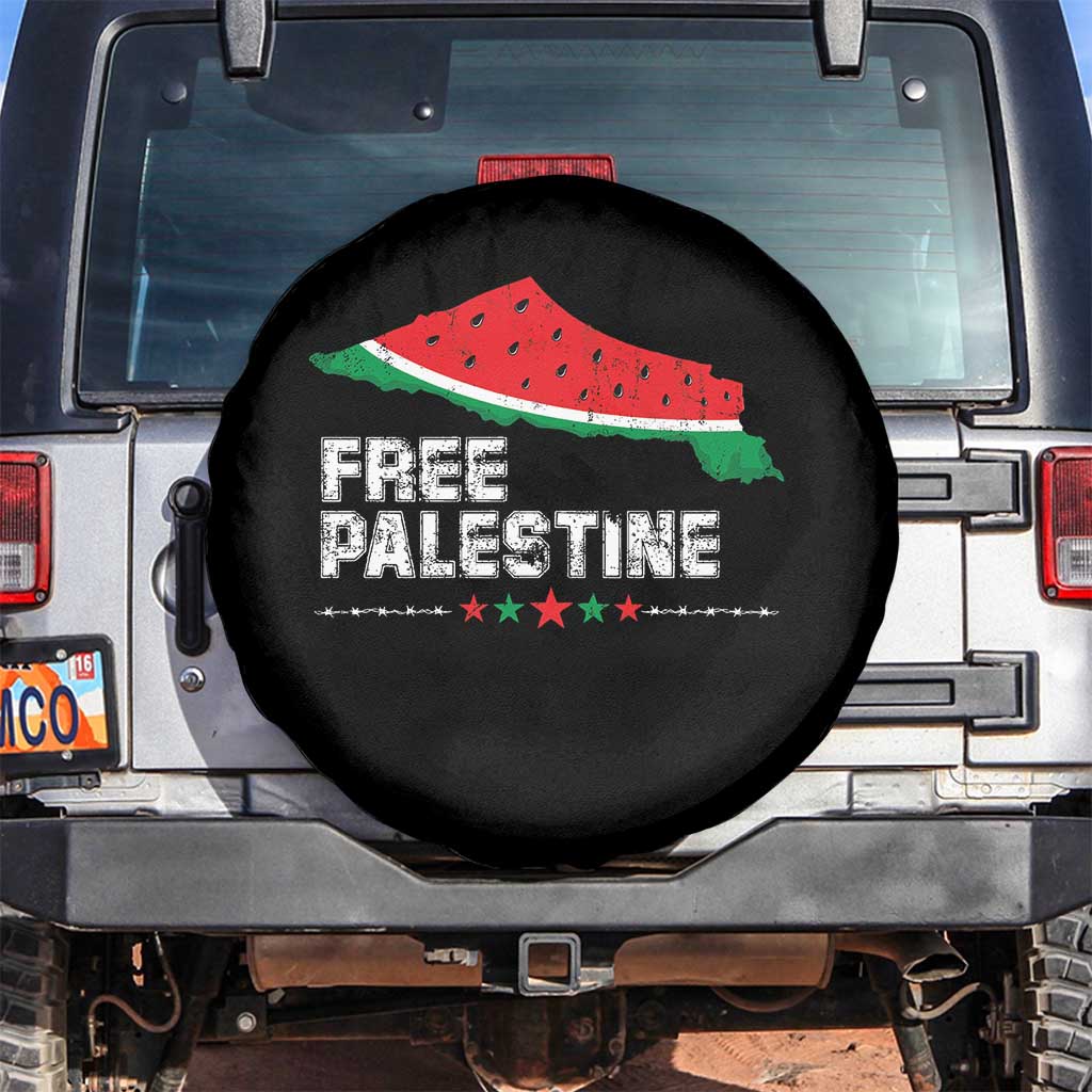 Free Palestine Spare Tire Cover Watermelon Map - Wonder Print Shop