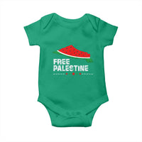 Free Palestine Baby Onesie Watermelon Map - Wonder Print Shop