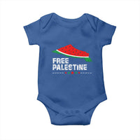 Free Palestine Baby Onesie Watermelon Map - Wonder Print Shop