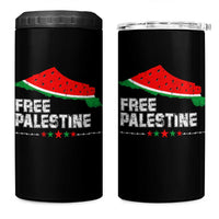 Free Palestine 4 in 1 Can Cooler Tumbler Watermelon Map - Wonder Print Shop