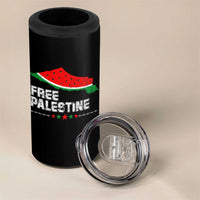 Free Palestine 4 in 1 Can Cooler Tumbler Watermelon Map - Wonder Print Shop