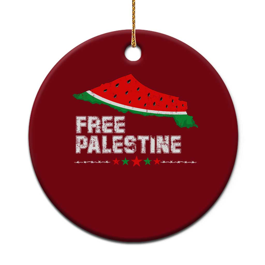Free Palestine Ceramic Ornament Watermelon Map - Wonder Print Shop