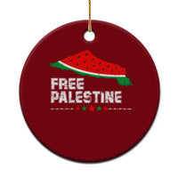 Free Palestine Ceramic Ornament Watermelon Map - Wonder Print Shop