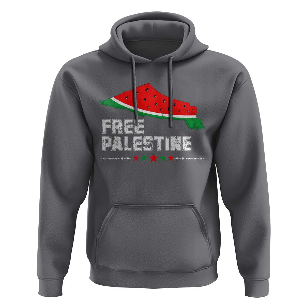 Free Palestine Hoodie Watermelon Map - Wonder Print Shop