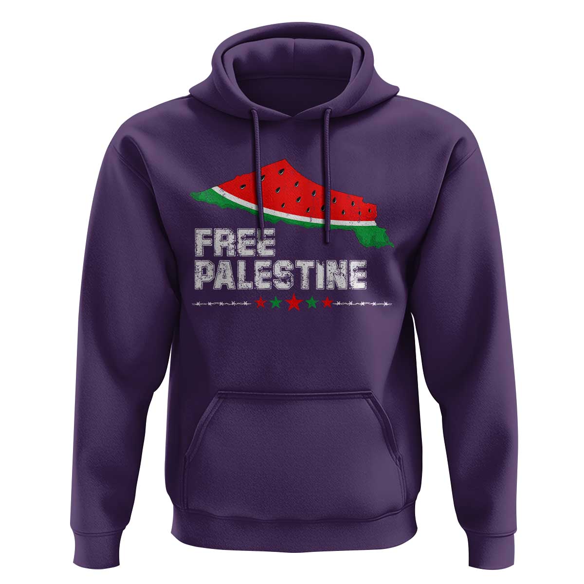 Free Palestine Hoodie Watermelon Map - Wonder Print Shop