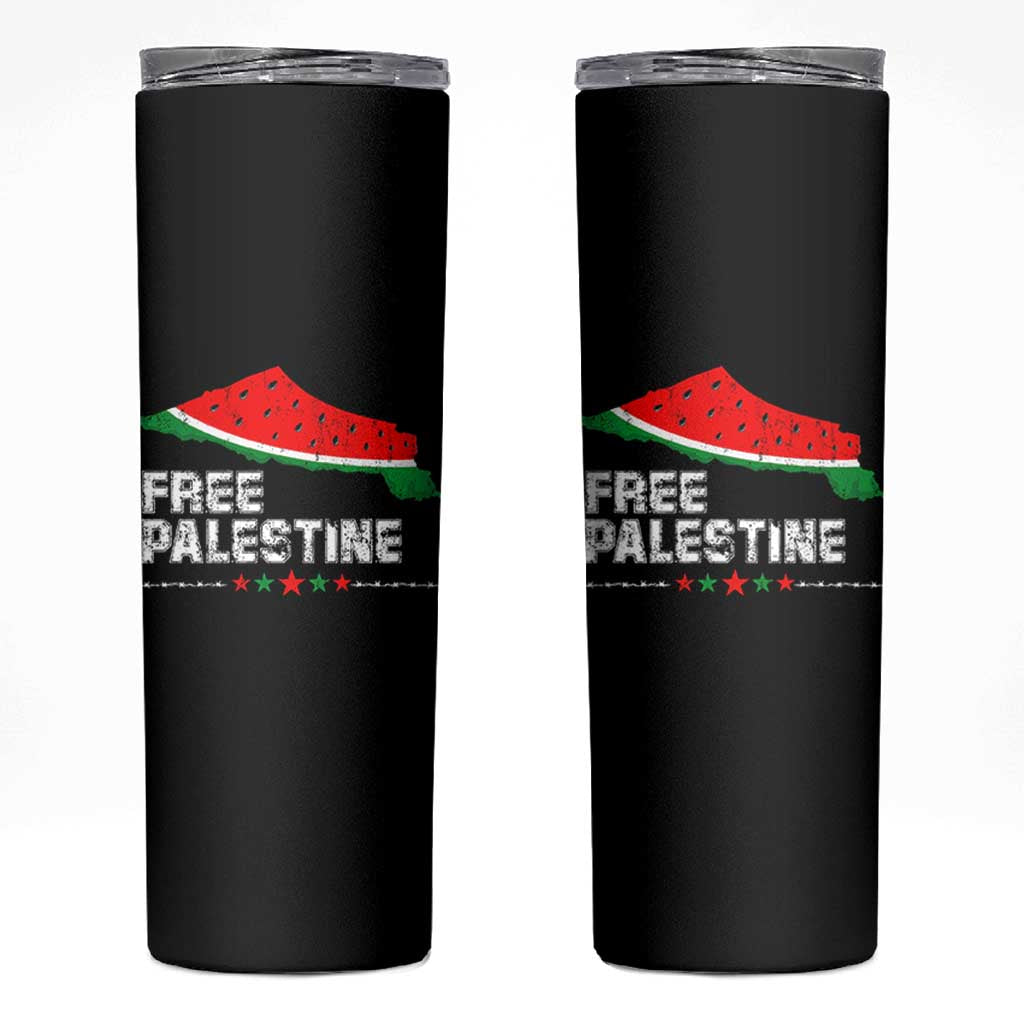 Free Palestine Skinny Tumbler Watermelon Map - Wonder Print Shop
